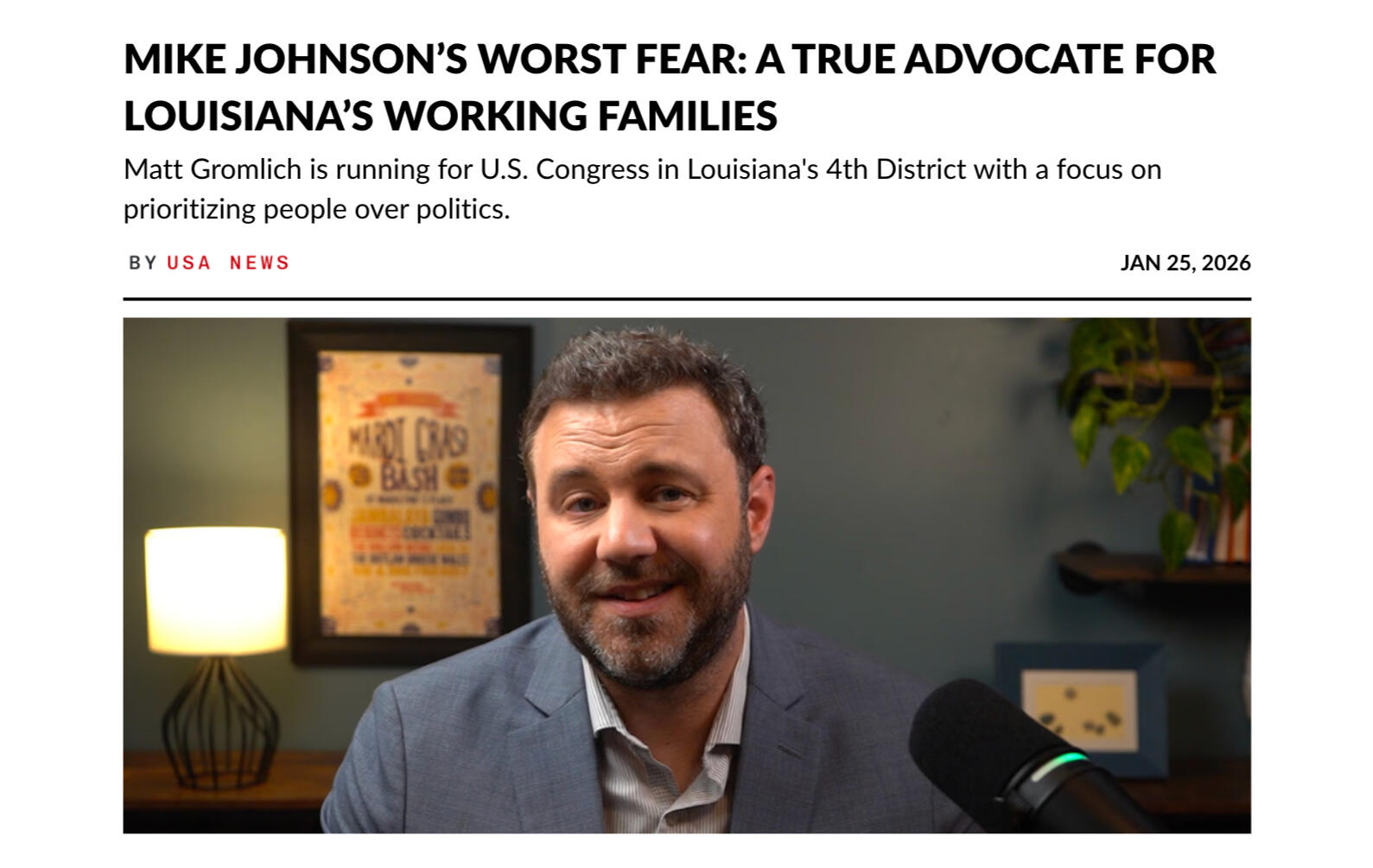 Read the Full Story on Matt Gromlich in USA News