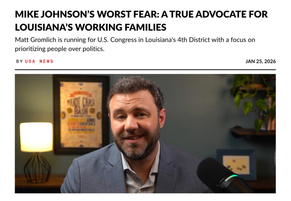 Read the Full Story on Matt Gromlich in USA News